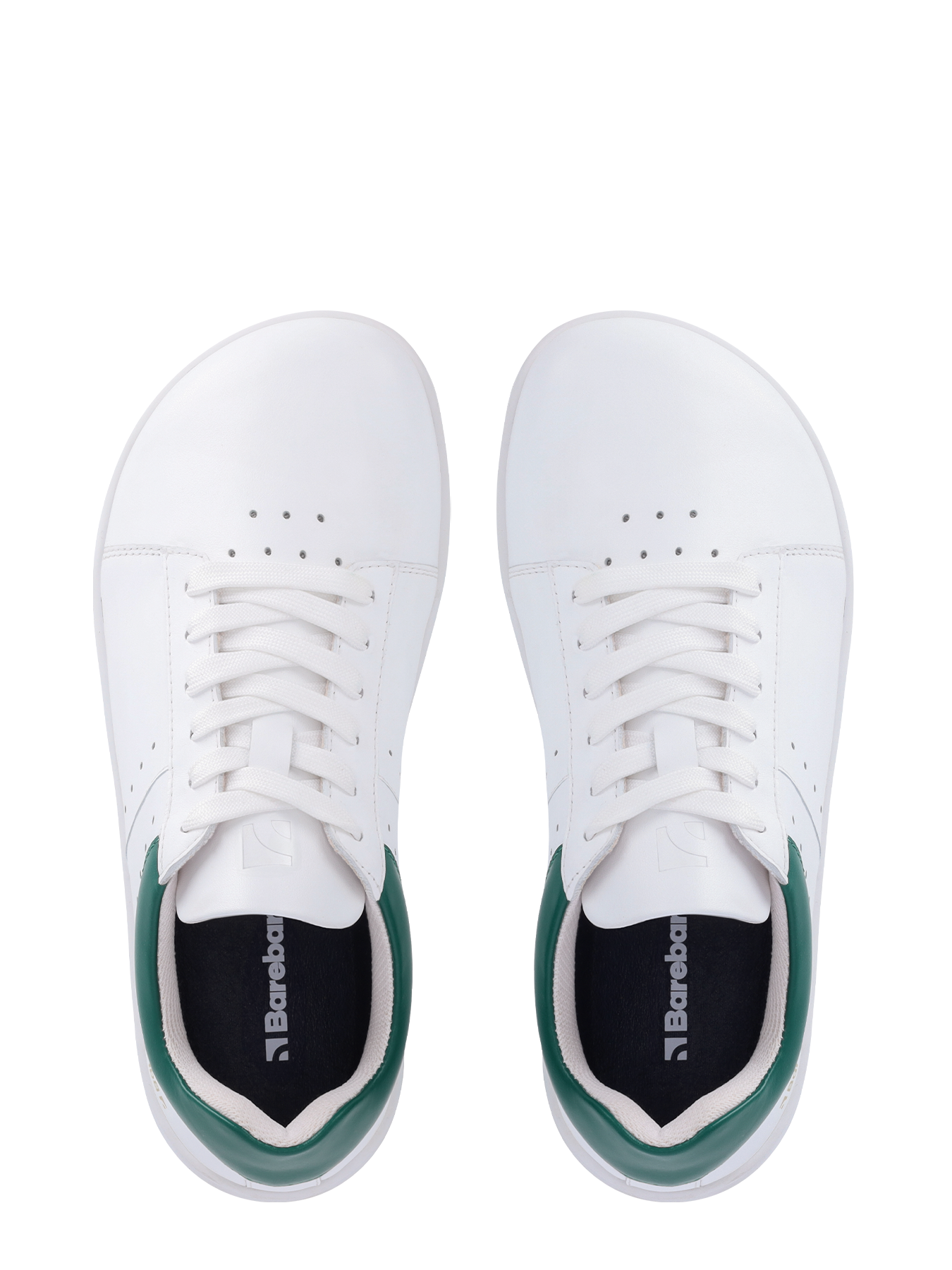 Barefoot Sneakers Barebarics Enigma - White & Dark Green Bärfooties