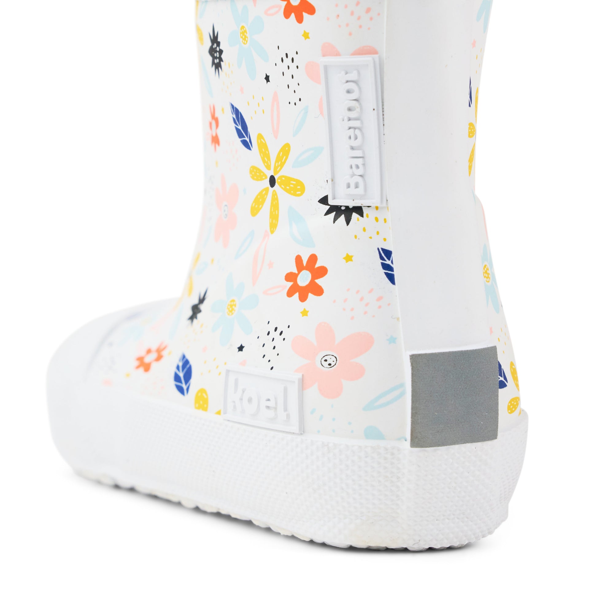 Pre-Order Koel Wellie Bare - White Flowers (Firs Steps) Bärfooties