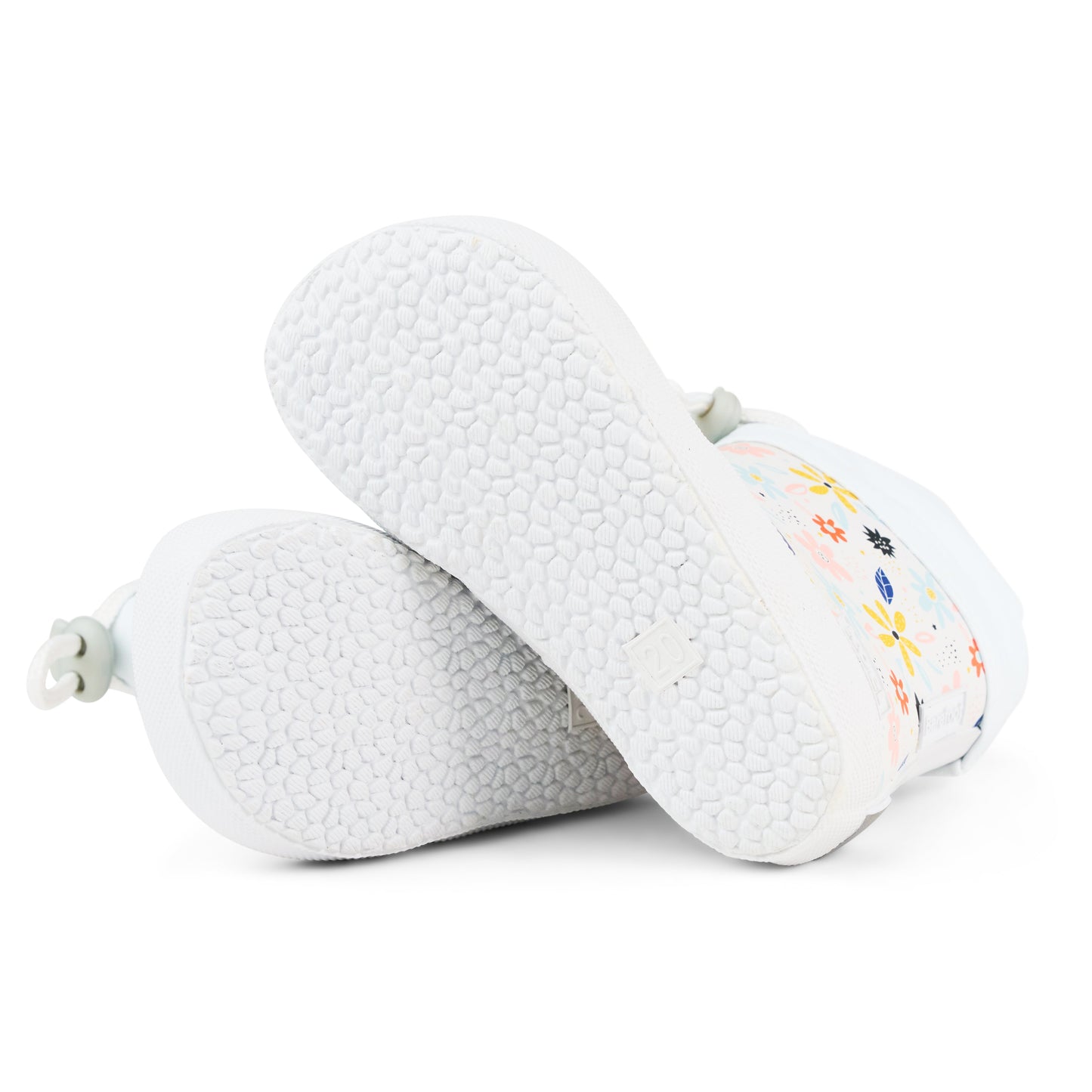 Pre-Order Koel Wellie Bare - White Flowers (Firs Steps) Bärfooties