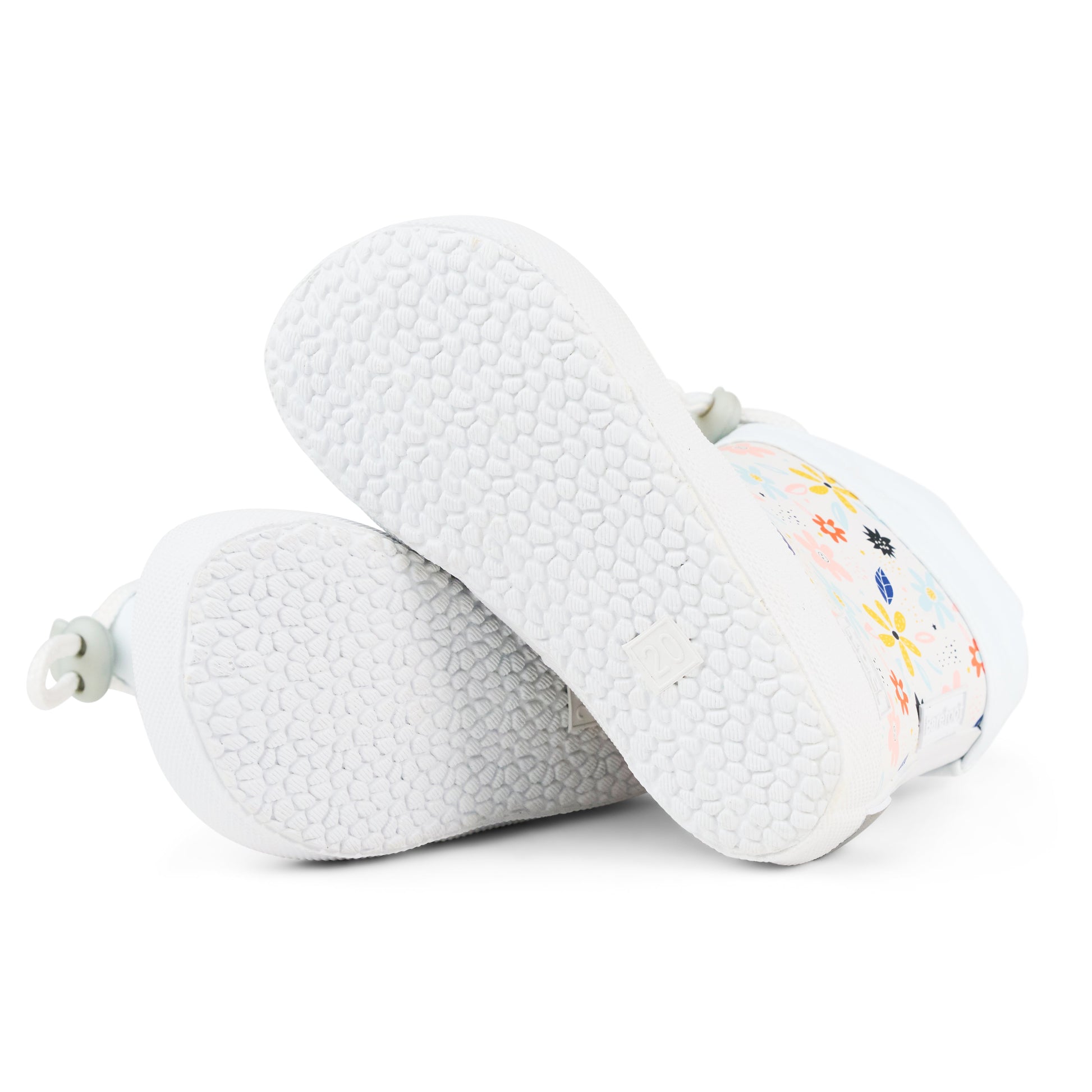 Pre-Order Koel Wellie Bare - White Flowers (Firs Steps) Bärfooties