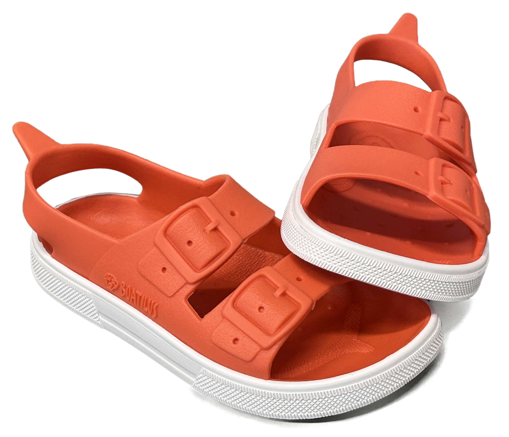 Boatilus - Sandaler Irky - Coral & White Bärfooties