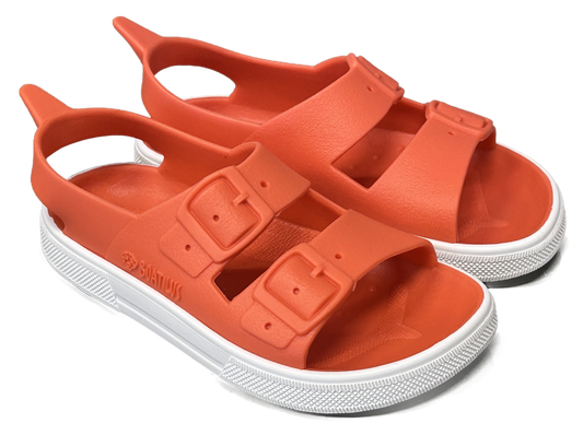 Boatilus - Sandaler Irky - Coral & White Bärfooties