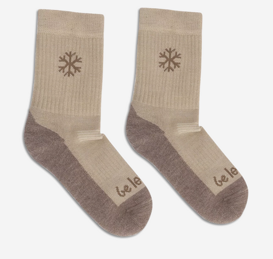 Merinostrumpor - Beige Bärfooties