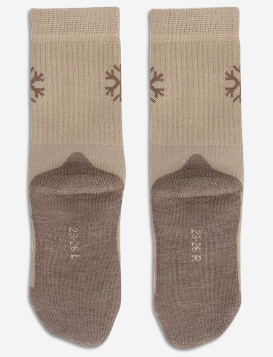 Merinostrumpor - Beige Bärfooties