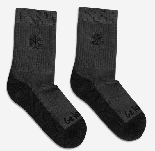 Merinostrumpor - Grå Bärfooties