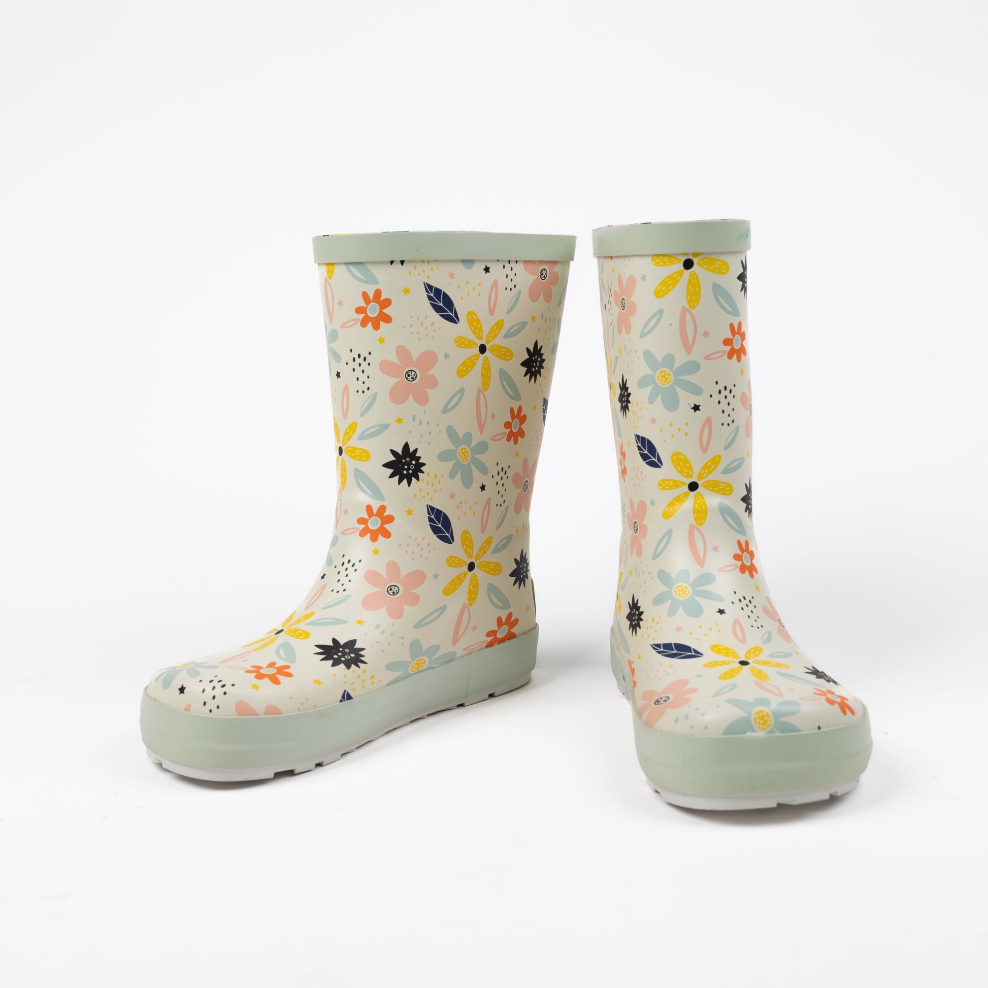 Koel Wellie Bare - White Flowers Bärfooties