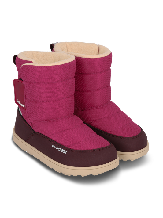Kid's barefoot snow boots Be Lenka Ailo Kids - Berry Bärfooties