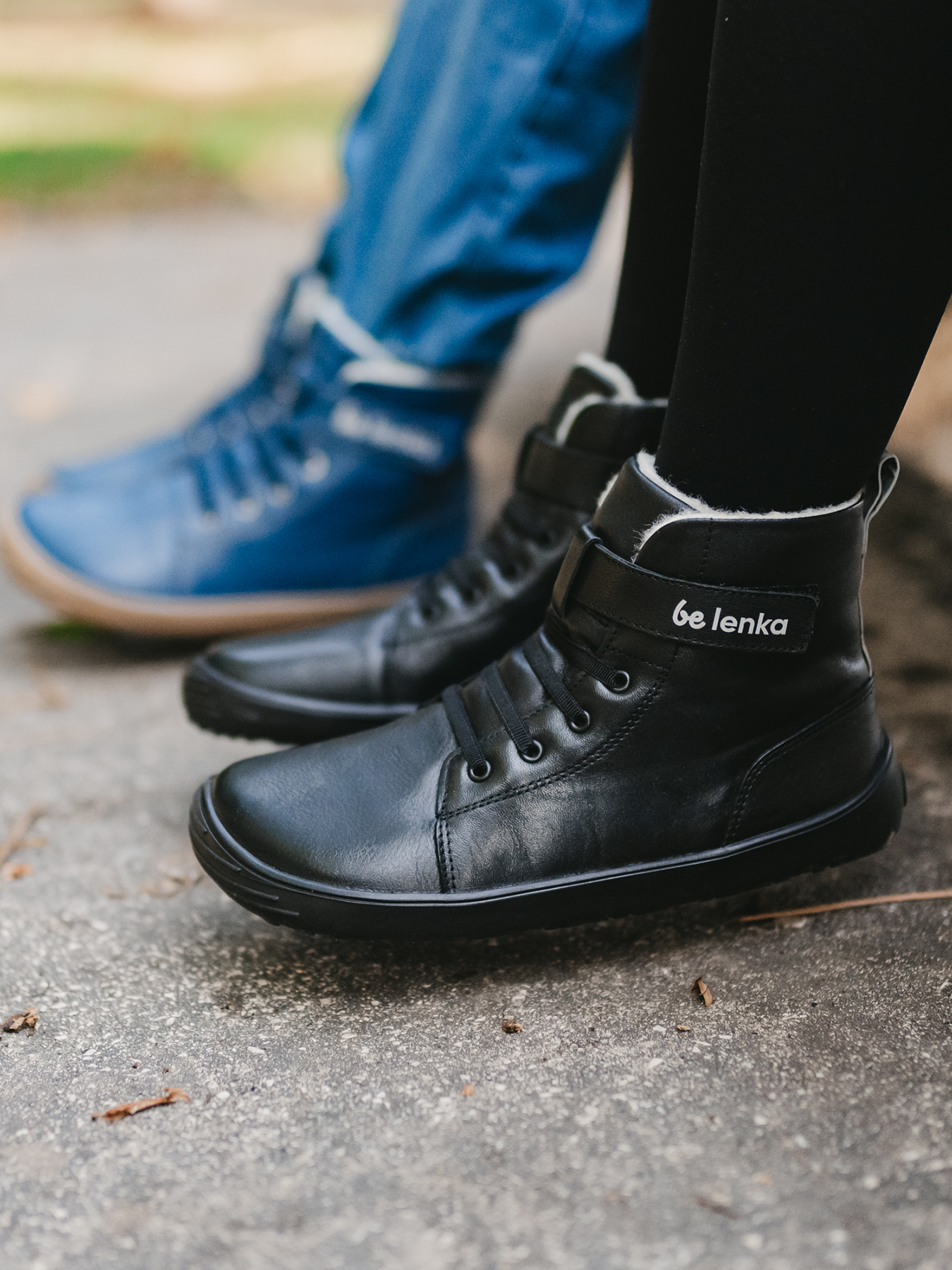 Winter barefoot boots Be Lenka Winter Kids - All Black Bärfooties